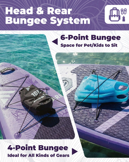 Flypark 11'x34 Inflatable Stand Up Paddle Boards, Prosper Purple