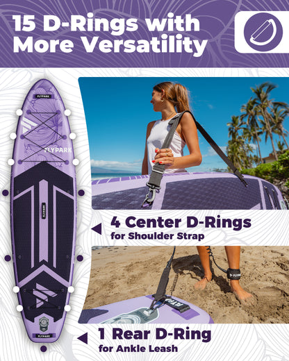 Flypark 11'x34 Inflatable Stand Up Paddle Boards, Prosper Purple